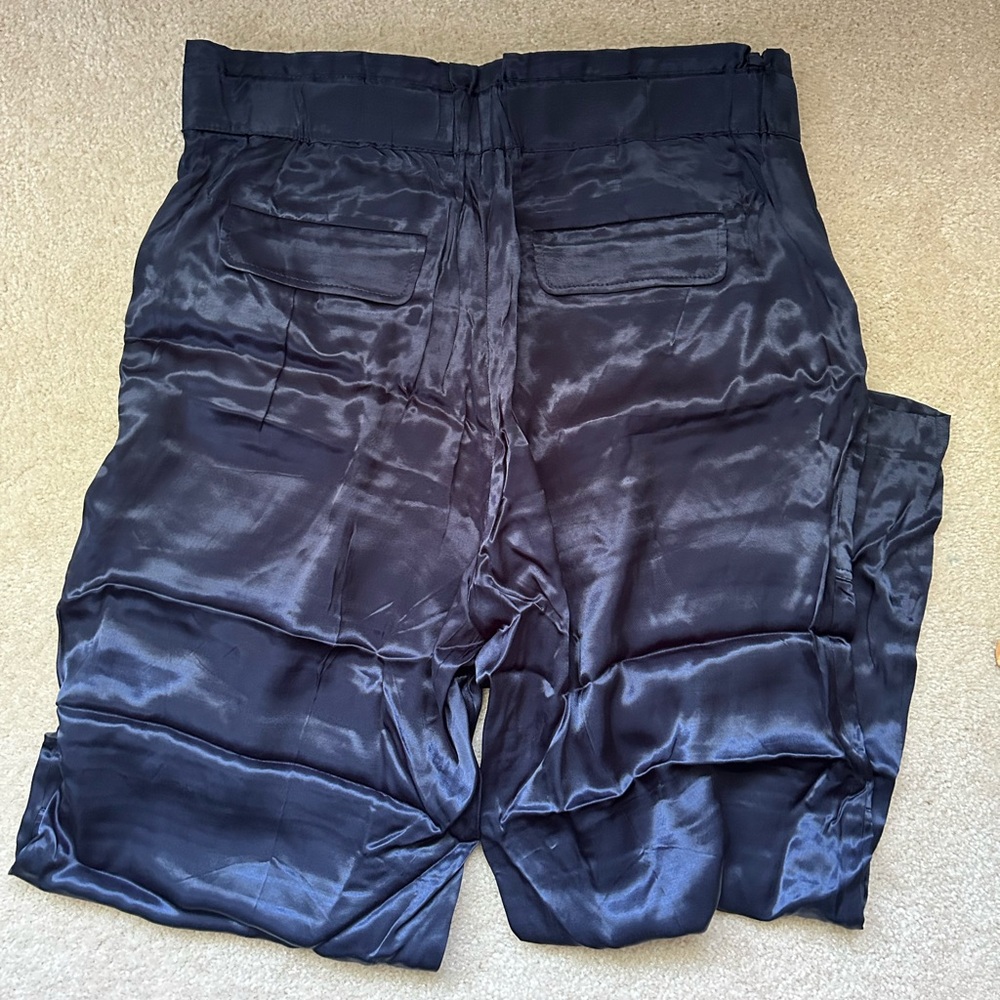 J. Crew Navy Satin Cargo Pants - Picture 4 of 5